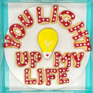 You Light Up My Life Valentines Cookies