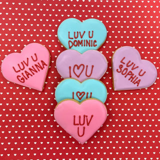 Personalized Conversation Heart Cookies