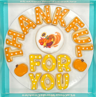 Thankful For You Cookies with Image Cookie