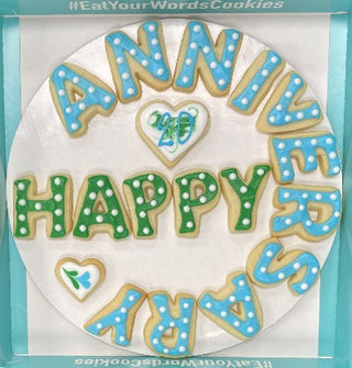 Happy Anniversary Cookies with Year