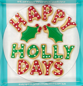 Happy Holidays Christmas Cookies