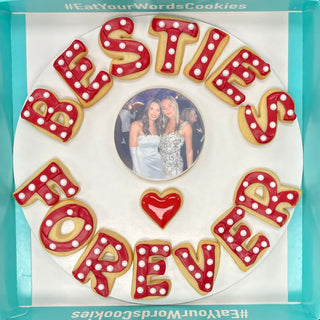 Besties Forever with Photo Cookie for Galentines Day