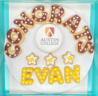 Congrats by Name with Logo Cookie