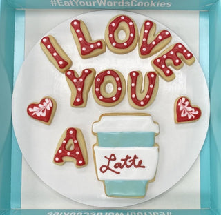 I Love You a Latte Valentines Cookies