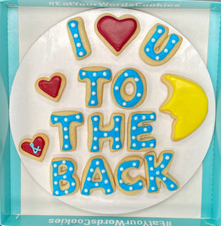 I love you to the moon & back cookies