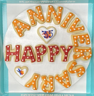 Happy Anniversary Cookies with Year
