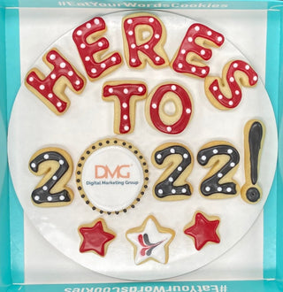 Here's to 2022! New Years Cookies with Photo Cookie